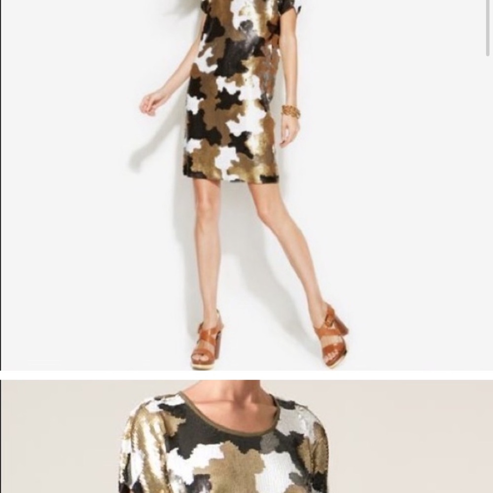 NWT Michael Kors Sequin Camouflage DRESS - Picture 2 of 6